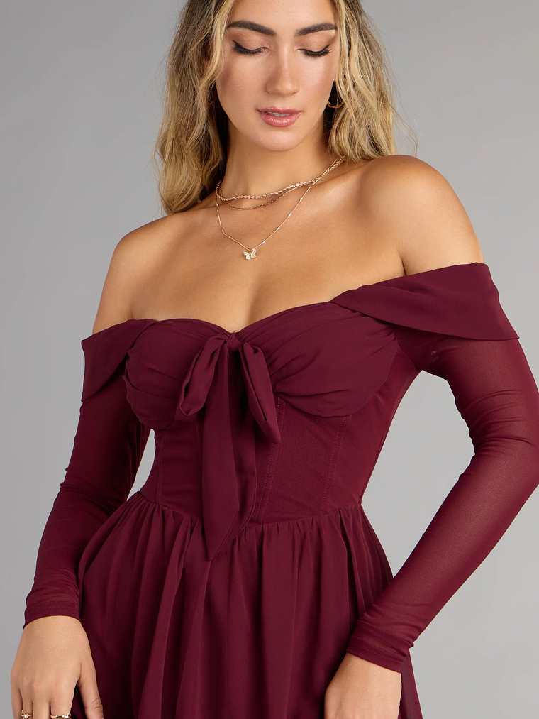 Daydream Darling Chiffon Skater Mini Dress 4