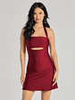 Cut Out Cutie Halter A-Line Mini Dress - thumbnail 1