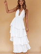 Catalina Tiered Ruffle Maxi Dress White - thumbnail 5