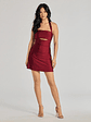 Cut Out Cutie Halter A-Line Mini Dress - thumbnail 3