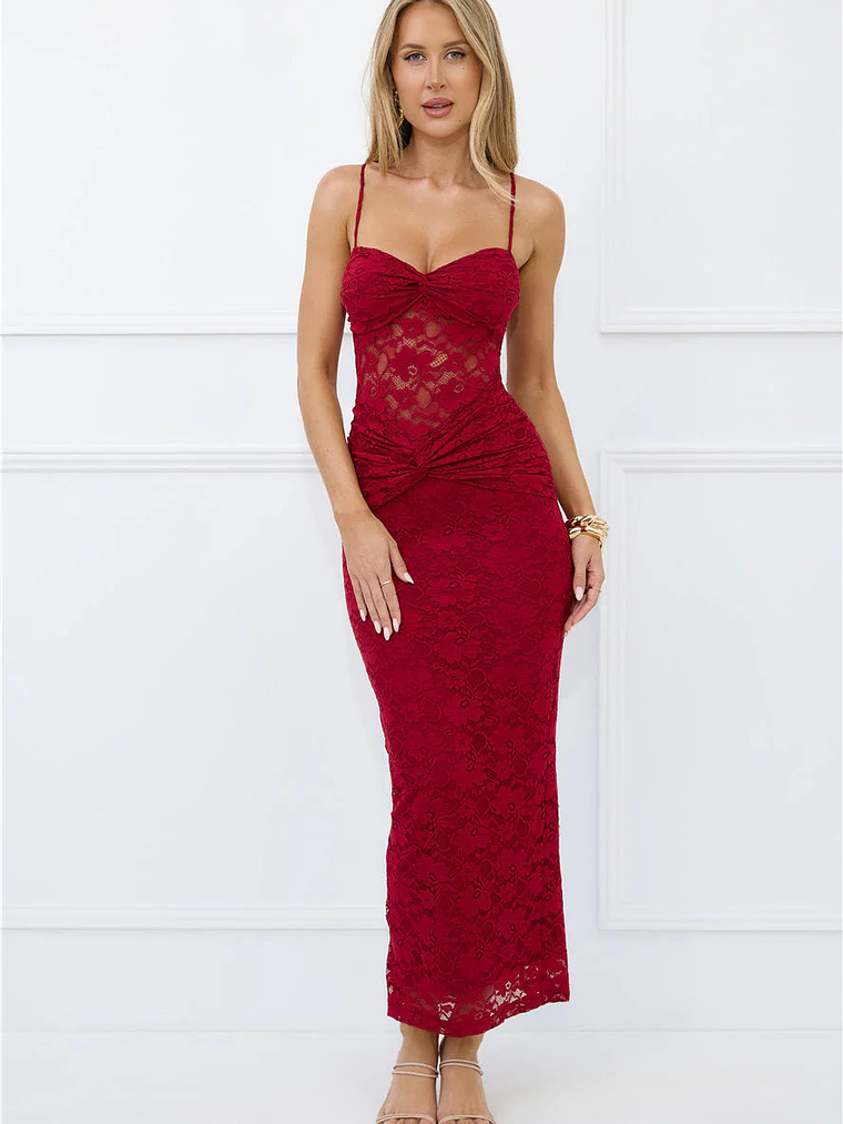 Chic After Dark Lace Maxi Dress 4