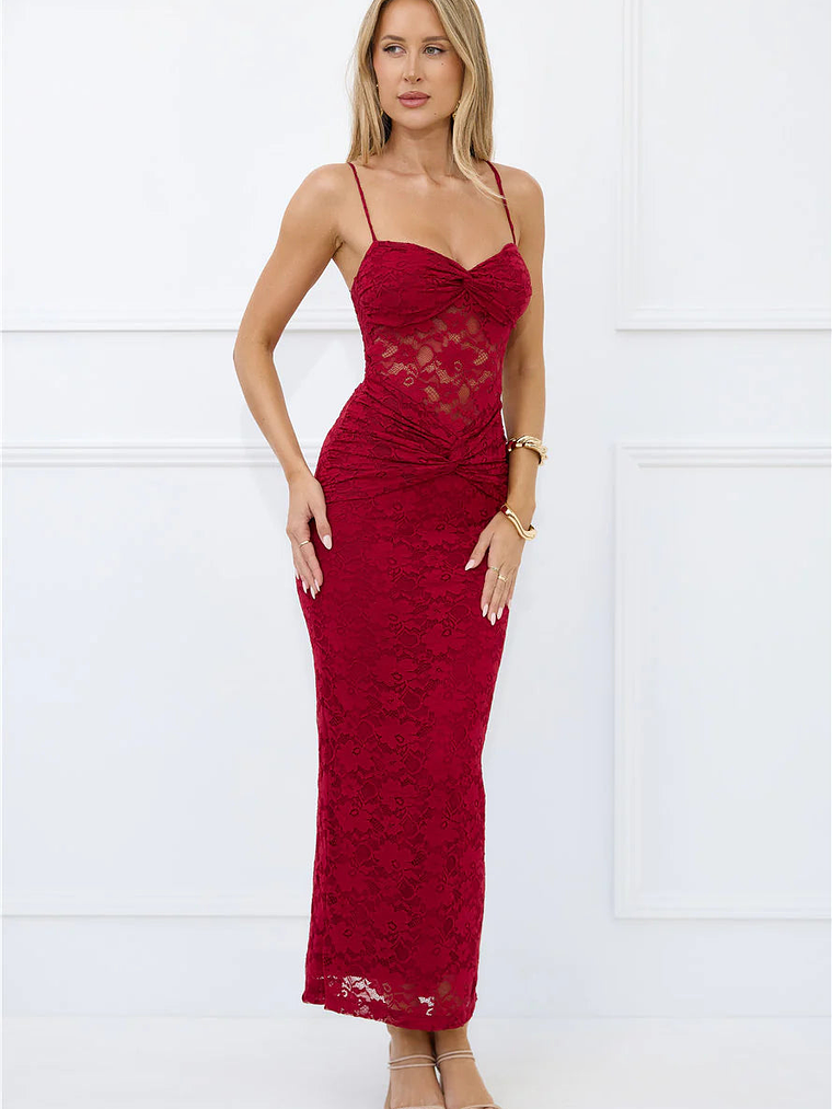 Chic After Dark Lace Maxi Dress 5