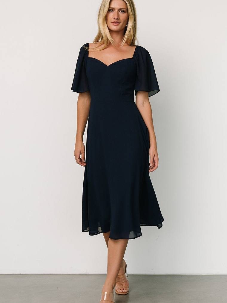 Colette Sweetheart Midi Dress | Navy 6