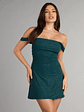 Classic Glitz Glitter Knit Off-The-Shoulder Mini Dress - thumbnail 5