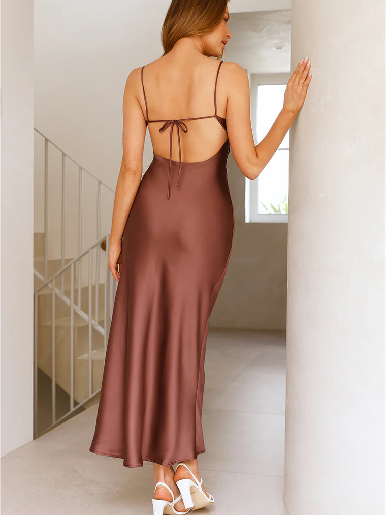 Chic 'Fit Slip Satin Maxi Dress 19