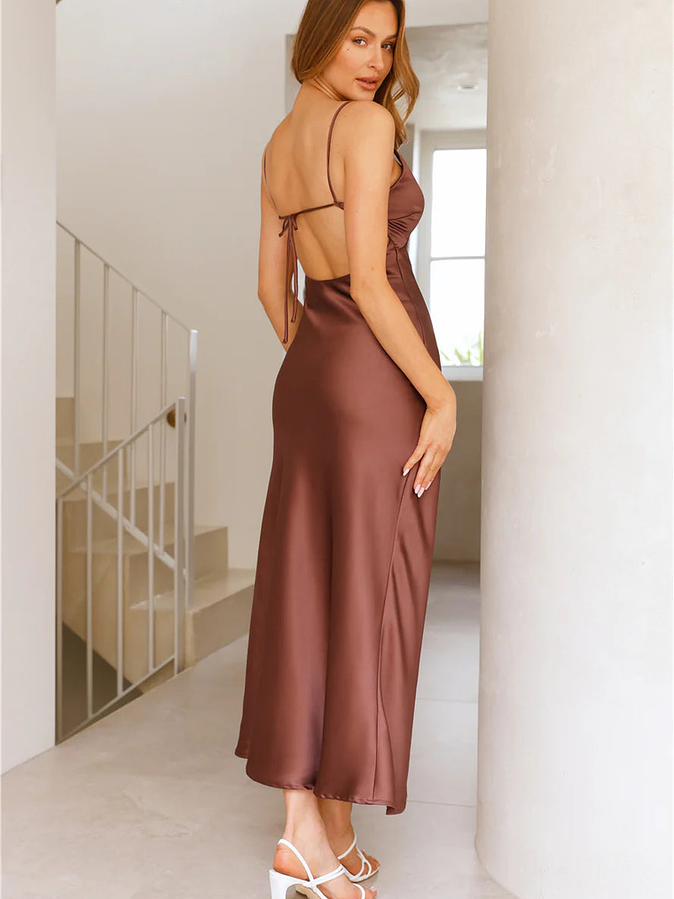 Chic 'Fit Slip Satin Maxi Dress 21