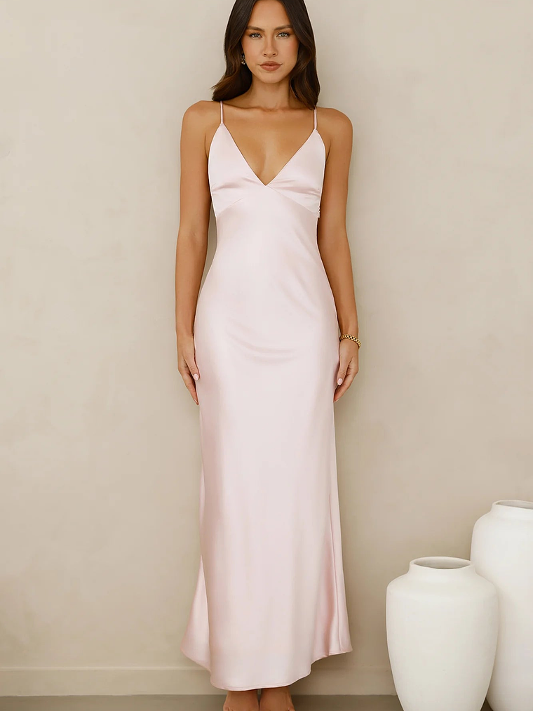 Chic 'Fit Slip Satin Maxi Dress 24