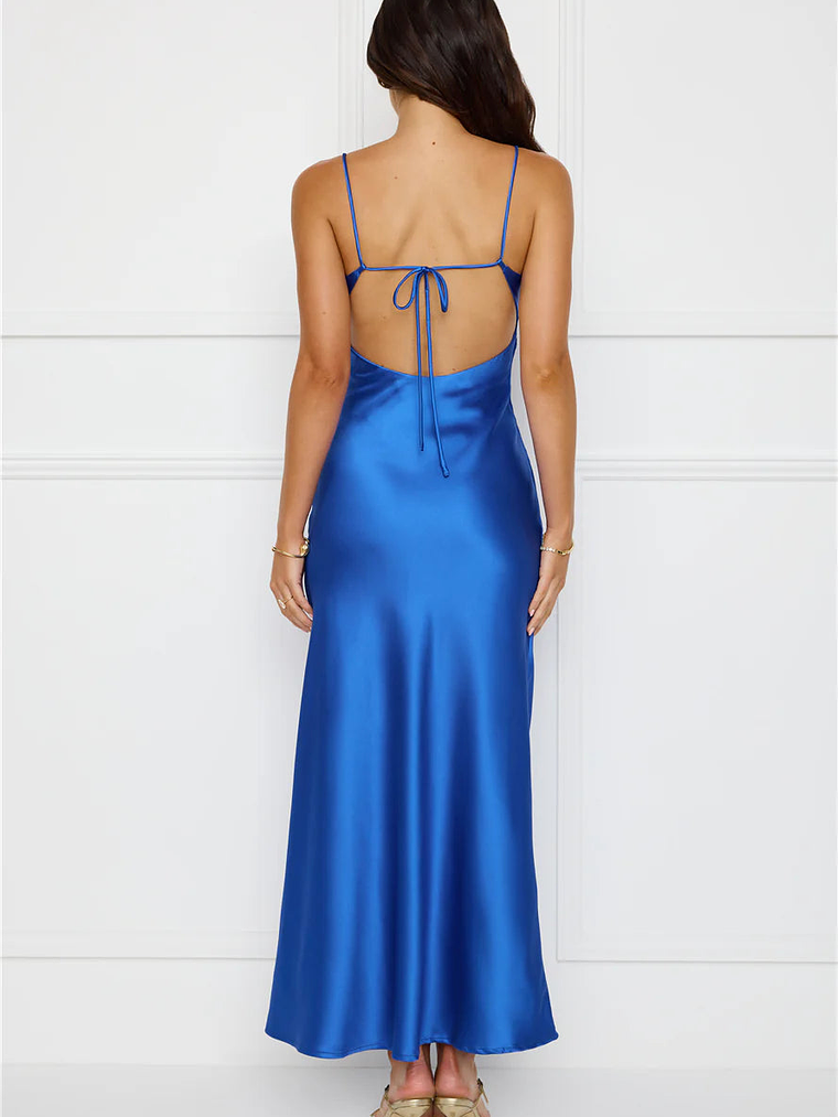 Chic 'Fit Slip Satin Maxi Dress 28