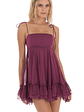 Chiffon Baby Doll Dress in Plum - thumbnail 1