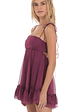 Chiffon Baby Doll Dress in Plum - thumbnail 2