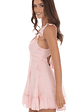 Chiffon Rose Ruffle Strap Dress in Pink - thumbnail 3