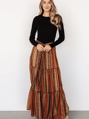 Emryn Sweater Dress | Black + Multi Print