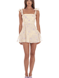 Embroidered Floral A-line Dress in Cream - thumbnail 4