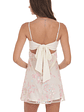 Embroidered Floral Babydoll Dress in Cream - thumbnail 1