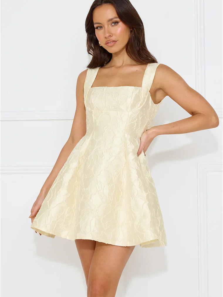 Elite Silhouette Mini Dress Yellow 1