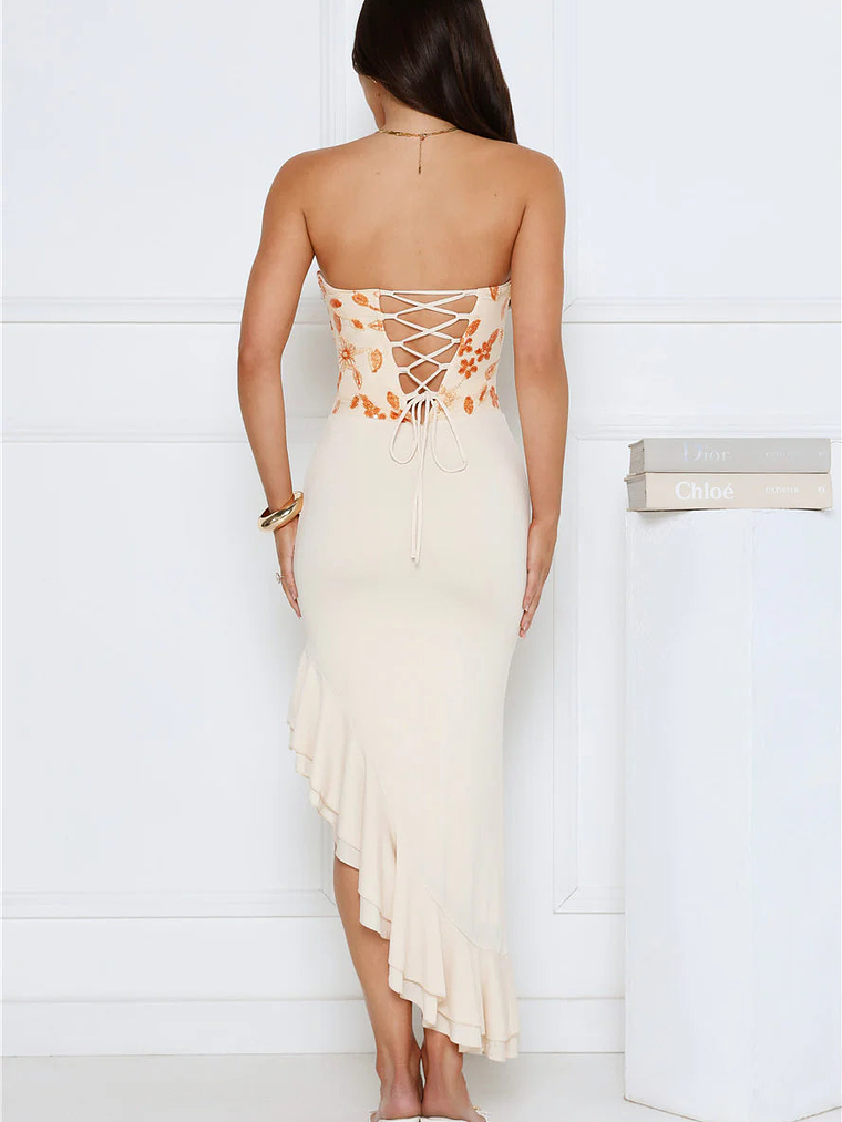 Enchanted Affection Strapless Sequin Midi Dress 2