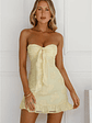 Delightful Dreams Strapless Mini Dress Yellow - thumbnail 2