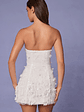Embellished Bandeau A-line Mini Dress in White - thumbnail 6