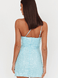 Disco Baby One-Shoulder Sequin Mini Dress Light Blue - thumbnail 3