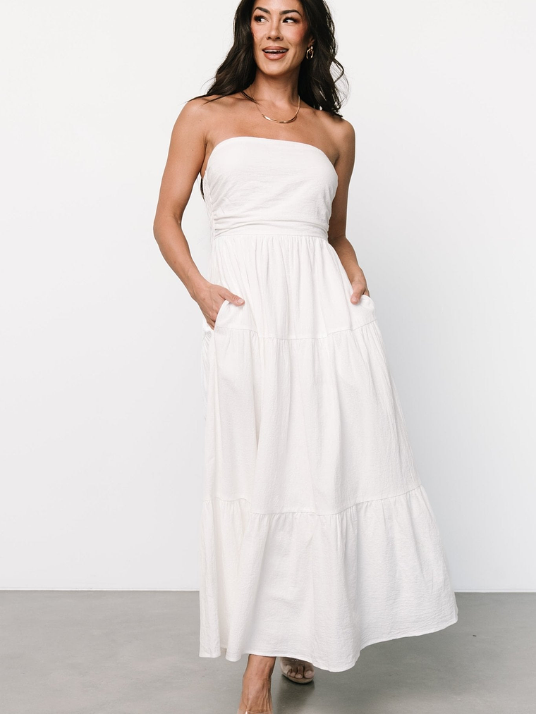 Delray Strapless Dress | Off White 2