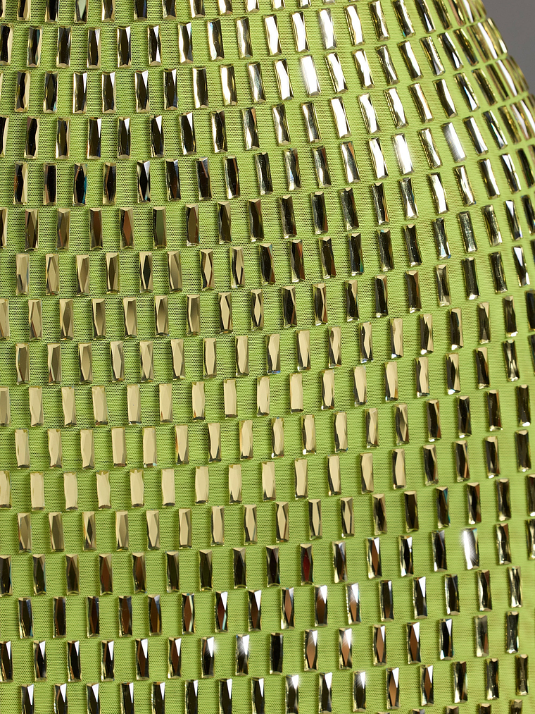 Embellished Bandeau Mini Dress in Pear Green 6