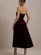 Delray | Port Velvet Bandeau Midi Dress - thumbnail 2
