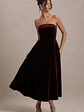Delray | Port Velvet Bandeau Midi Dress - thumbnail 6