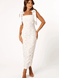 Emersyn Midi Lace Dress - White - thumbnail 1