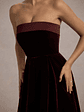 Delray | Port Velvet Bandeau Midi Dress - thumbnail 7