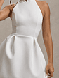 Dottie | White High-Neck Mini Dress With Pleated Skirt - thumbnail 7