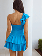 Dazzle Me One Shoulder Satin Mini Dress - thumbnail 10