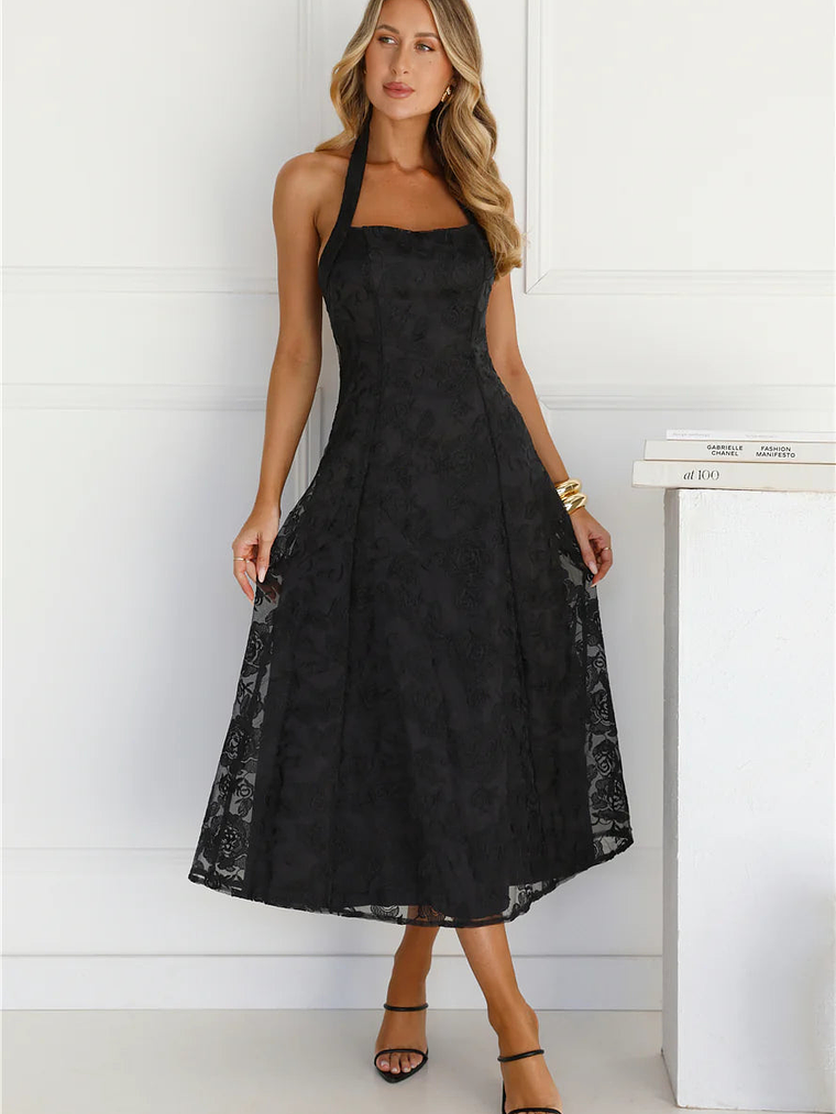 Disco Daze Halter Midi Dress 1