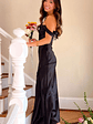 Ella Black Off Shoulder Formal Maxi Dress - thumbnail 8