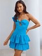 Dazzle Me One Shoulder Satin Mini Dress - thumbnail 13