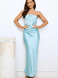 Dazzle On Demand Strapless Satin Maxi Dress - thumbnail 1