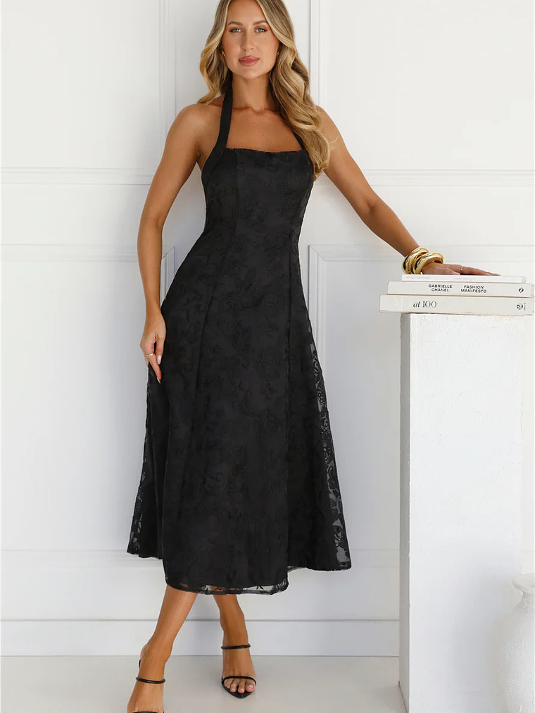 Disco Daze Halter Midi Dress 4