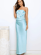 Dazzle On Demand Strapless Satin Maxi Dress - thumbnail 2
