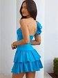 Dazzle Me One Shoulder Satin Mini Dress - thumbnail 14