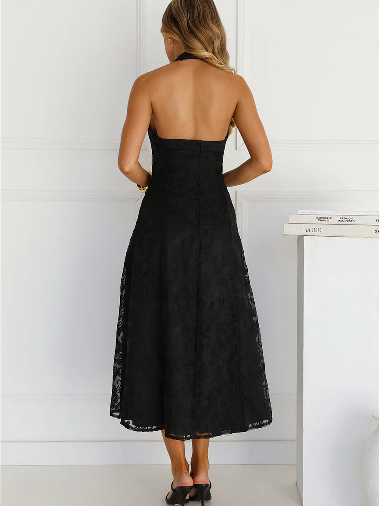 Disco Daze Halter Midi Dress 5