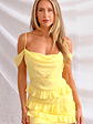 Earle Yellow Mini Dress - thumbnail 1