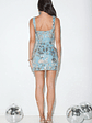 Enchanted Garden Sequin Mini Dress Blue - thumbnail 6