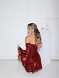 Electric Envy Off Shoulder Mini Dress Wine - thumbnail 6