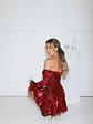 Electric Envy Off Shoulder Mini Dress Wine - thumbnail 7