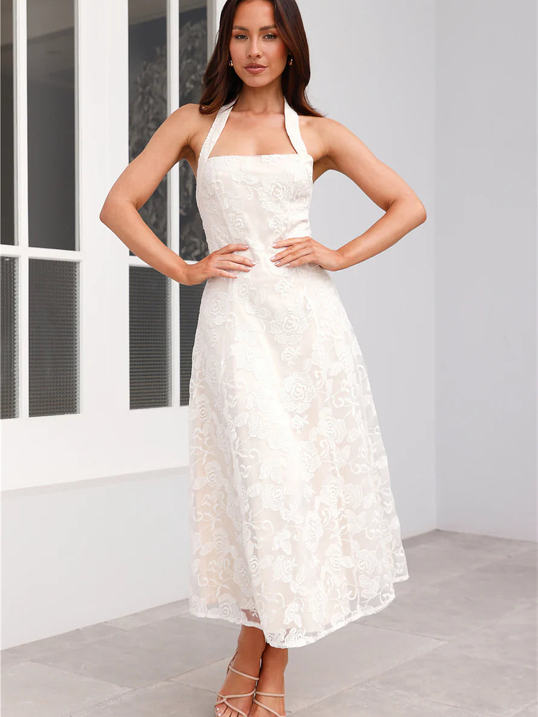 Disco Daze Halter Midi Dress 7