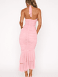 Electric Love Halter Midi Dress Baby Pink - thumbnail 4