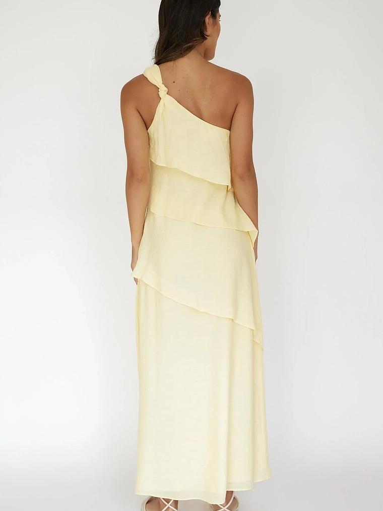 Delwyn One-Shoulder Maxi Dress Yellow 3