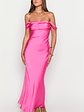 Ella Hot Pink Off Shoulder Formal Dress - thumbnail 3