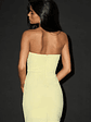 Dramatic Intent Light Yellow Strapless Corset Bodycon Mini Dress - thumbnail 2