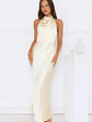 Draped In Diamonds Satin Halter Maxi Dress - thumbnail 1