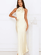 Draped In Diamonds Satin Halter Maxi Dress - thumbnail 4